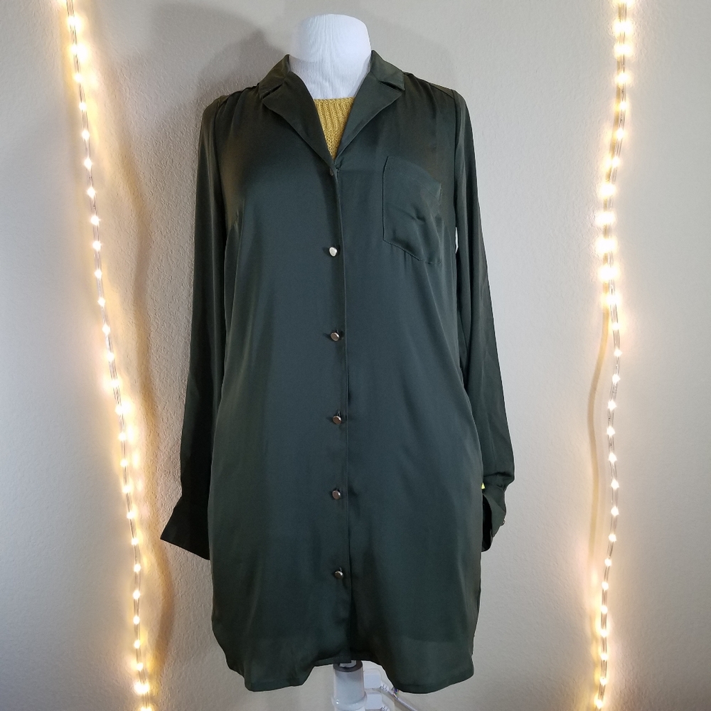 L'ACADEMIE DRESS MINI SHIRTDRESS LONG SLEEVE SM